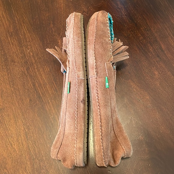 Sanuk Lafayette Brown Suede Leather Moccasin - Size 9 - Picture 10 of 12